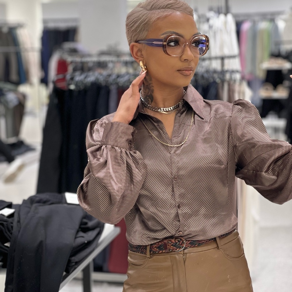 Elegant Brown Women's Top